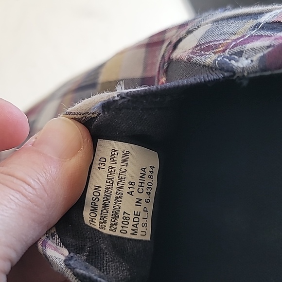 Polo Ralph Lauren Mens Thompson Slip-On Plaid Patchwork Loafer Shoe Sz 13 Madras - Picture 10 of 13